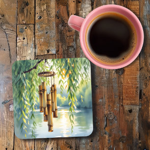 Willow, Windchimes und See Getränkeuntersetzer