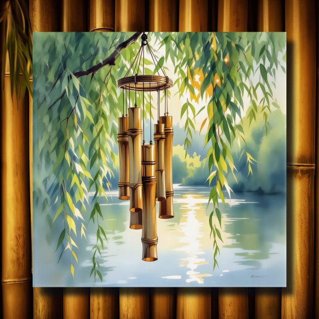 Willow, Windchimes und See Poster (Von Creator hochgeladen)