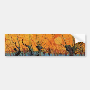 Willows at Sunset by Vincent van Gogh Autoaufkleber