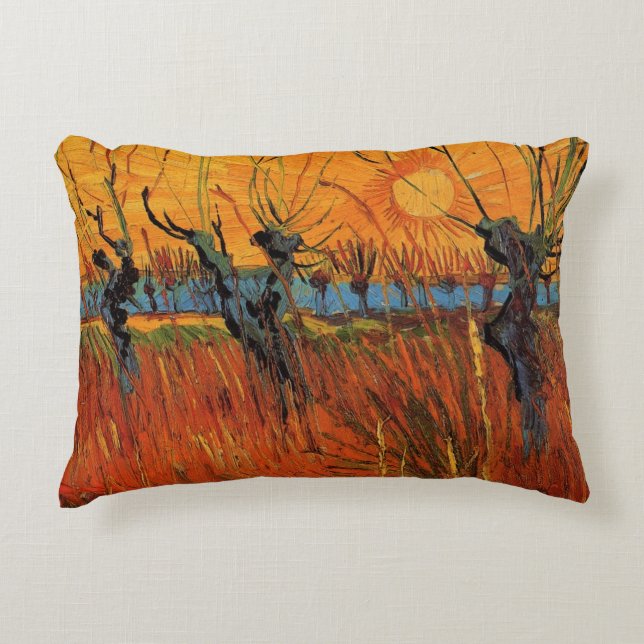 Willows at Sunset by Vincent van Gogh Dekokissen (Vorderseite)