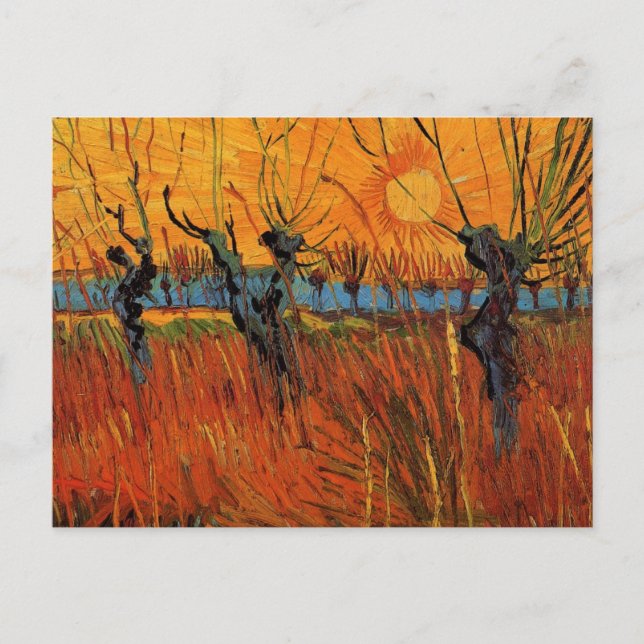Willows at Sunset by Vincent van Gogh Postkarte (Vorderseite)
