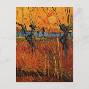 Willows at Sunset by Vincent van Gogh Postkarte