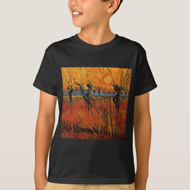 Willows at Sunset by Vincent van Gogh T-Shirt (Vorderseite)