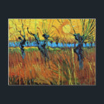Willows at Sunset (F572) Van Gogh Fine Art Postkarte<br><div class="desc">Willows bei Sunset, Vincent van Gogh. Öl auf Leinwand auf Pappe, 60 x 49 cm. Otterlo, Museum Kröller-Müller. F 572, JH 1597 Vincent Willem van Gogh (30 März 1853 - 29 Juli 1890) war ein niederländischer Post-Impressionist Künstler. Einige seiner Gemälde gehören heute zu den bekanntesten, beliebtesten und teuersten Kunstwerken der...</div>
