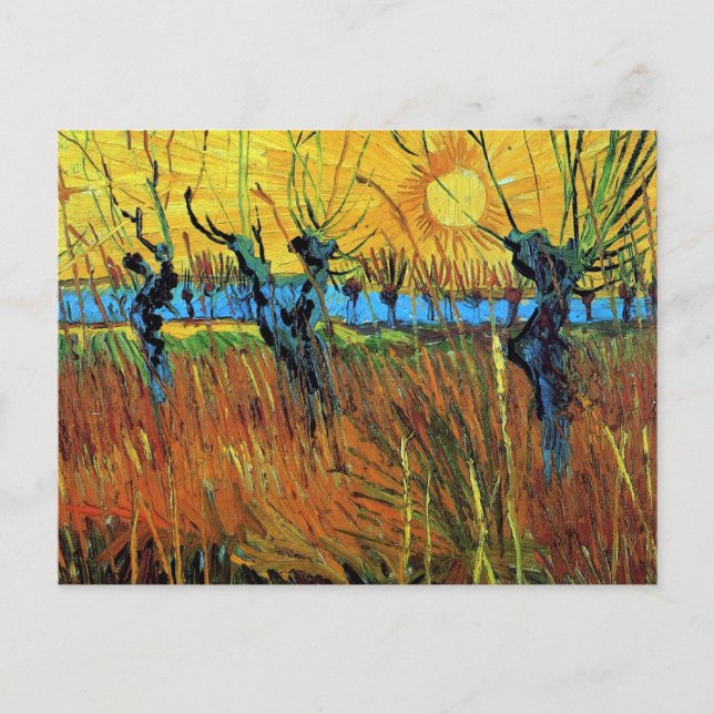 Willows at Sunset (F572) Van Gogh Fine Art Postkarte (Vorderseite)
