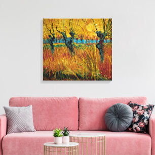 Willows bei Sunset Van Gogh Leinwanddruck