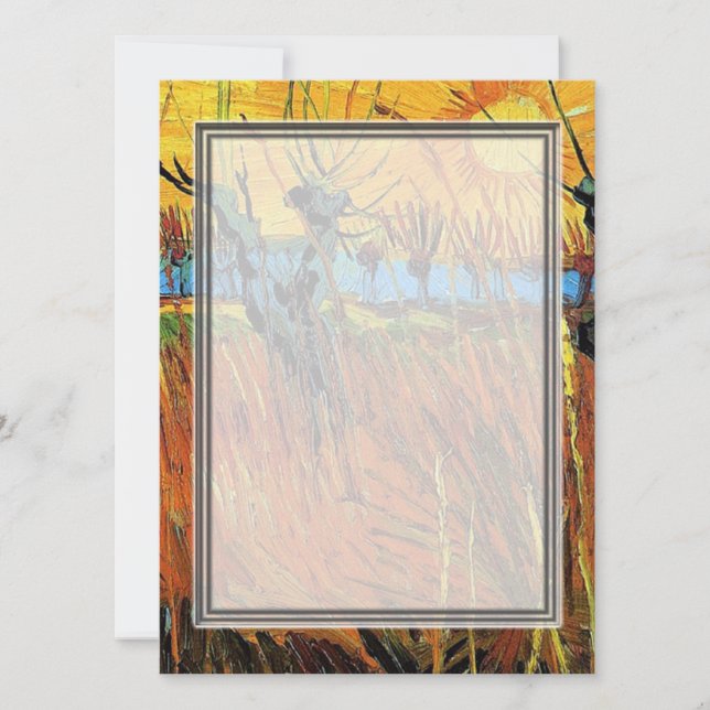 Willows bei Sunset von Vincent van Gogh. (Vorderseite)