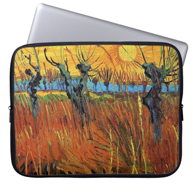 Willows bei Sunset von Vincent van Gogh. Laptopschutzhülle (Vorderseite)