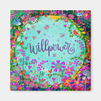 Willpower floral Hübsch farbige Inspiritivität Magnet