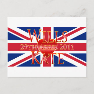 Wills & Kate Postkarte