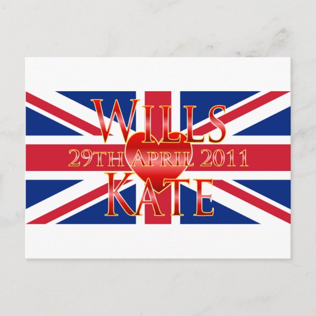Wills & Kate Postkarte (Vorderseite)