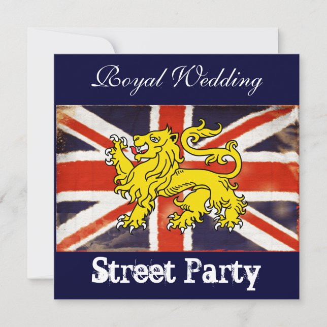 Wills & Kate Royal Wedding Street Party Einladung (Vorderseite)