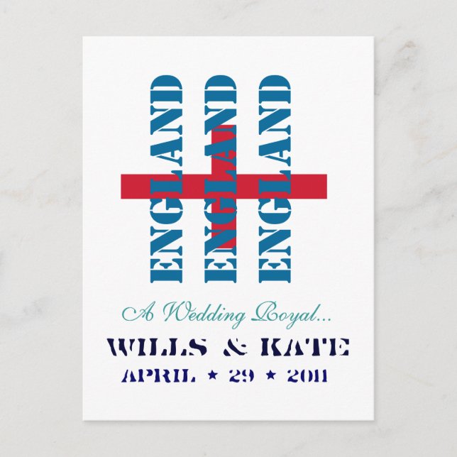 Wills und Kate Royal Wedding ENGLAND Postcard Postkarte (Vorderseite)