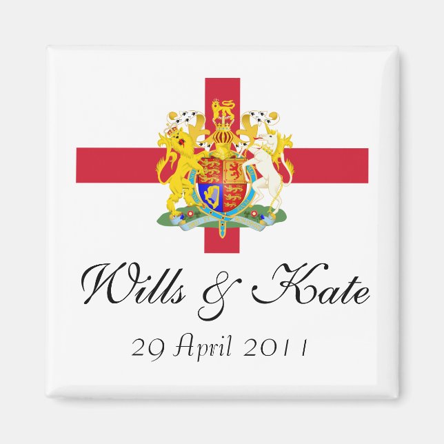 Wills und Kate Royal Wedding Keepake Magnet (Vorne)