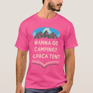 Willst du Camping Alpaka Camper Lustig Camp Hum v T-Shirt