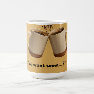 Willst du etwas? Kaffeetasse mit zwei Tassen