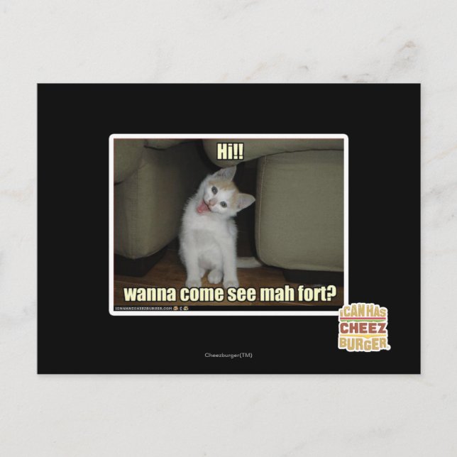 Willst du kommen mah Fort sehen? Postkarte (Vorderseite)