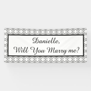 Willst du mich heiraten, Heiratsantrag Banner? Banner