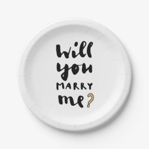 Willst du mich heiraten? pappteller