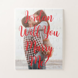 "Willst du mich heiraten?" Rotes Foto Heiratsantra Puzzle