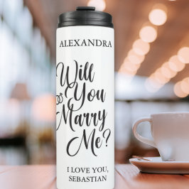 „Willst du mich heiraten?“ Thermo-Becher – Elegant Thermosbecher
