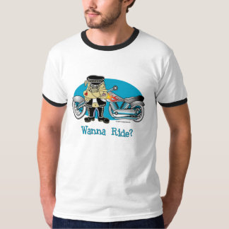 Willst du reiten? Vintage Mops BIker T-Shirts