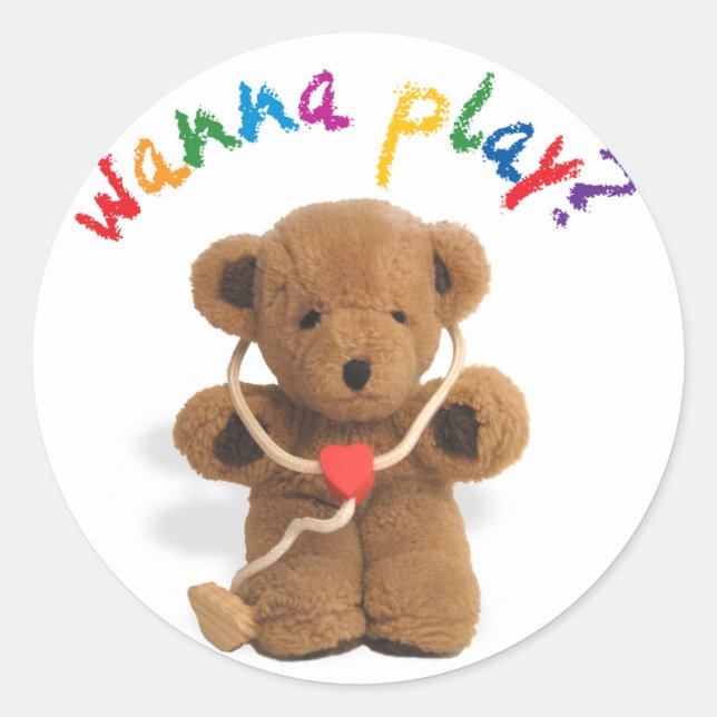 Willst du spielen? Aufkleber (Vorderseite)