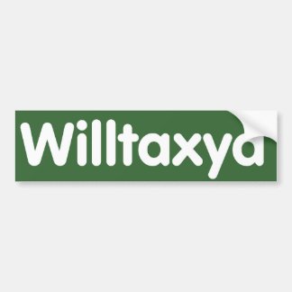 Willtaxya - Wakulla ist umbenannt worden Autoaufkleber
