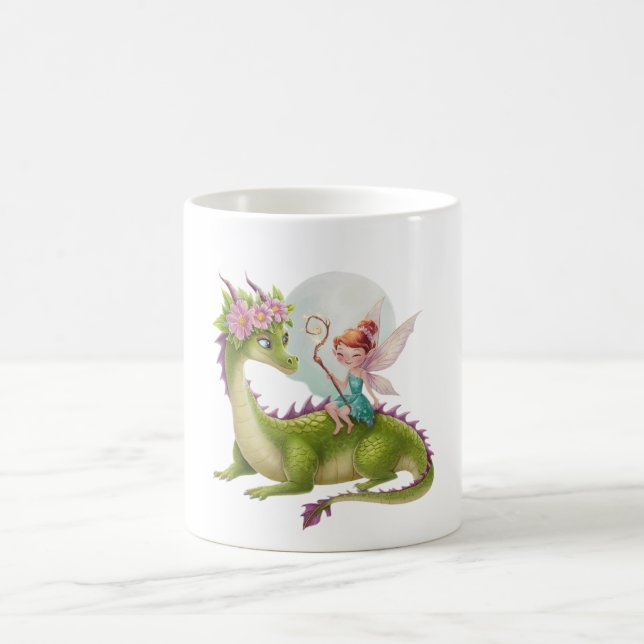 "Willy Fairy on Vibrant Dragon" Kaffeetasse (Mittel)