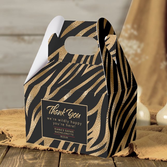 Willy Happy Bachelorette Zebra Black Gold ID1151 Geschenkschachtel (Von Creator hochgeladen)