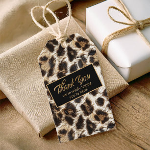 Willy Happy Vielen Dank White Leopard ID1157 Geschenkanhänger