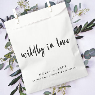 Willy in Liebe Wildblume Seeds Moderne Hochzeit Geschenktütchen