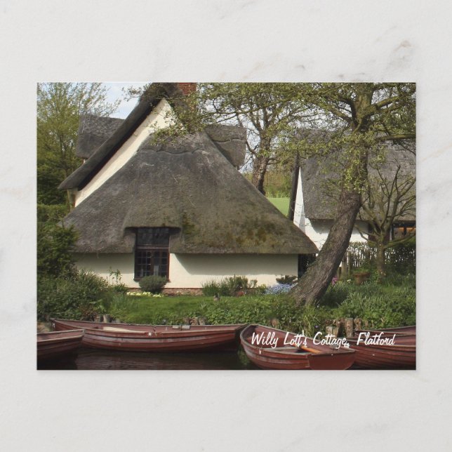 Willy Lotts quaint Thatched Hütte, Flatford Postkarte (Vorderseite)