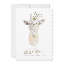 Willy Merry Giraffe Holiday Foto Card