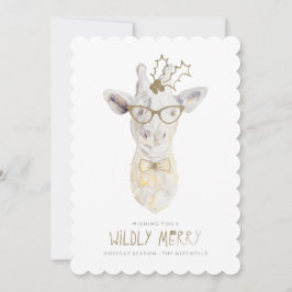 Willy Merry Giraffe Holiday Foto Card Feiertagskarte