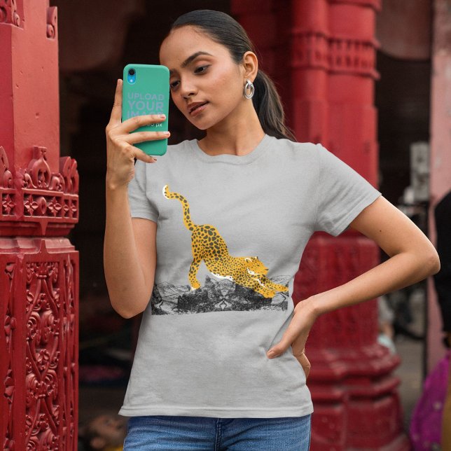 Willy modisches Cheetah Graphic T-Shirt (Von Creator hochgeladen)