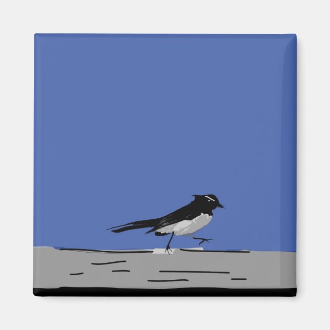 Willy Wagtail Magnet (Vorne)