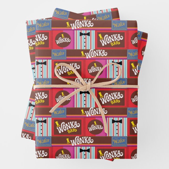Willy Wonka Candy Pattern Geschenkpapier Set (Beispiel)