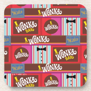 Willy Wonka Candy Pattern Getränkeuntersetzer