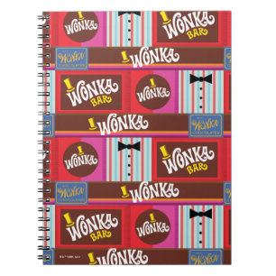 Willy Wonka Candy Pattern Notizblock