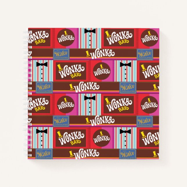Willy Wonka Candy Pattern Notizbuch (Vorderseite)
