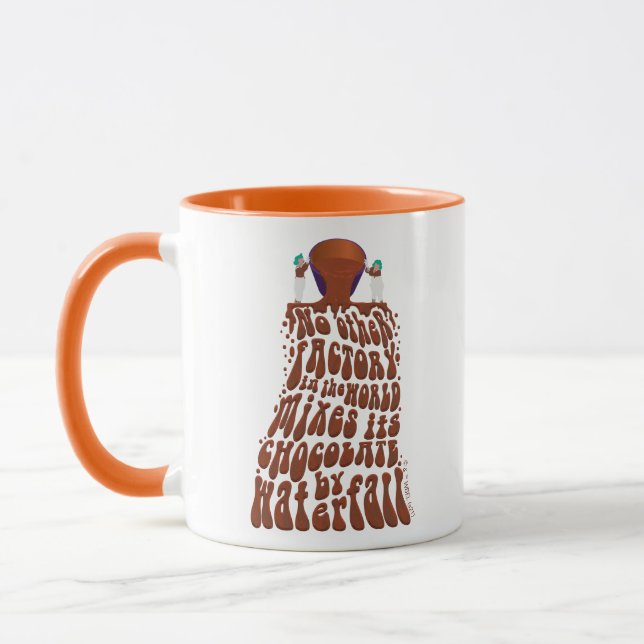 Willy Wonka Chocolate Waterfall Typografie Tasse (Links)