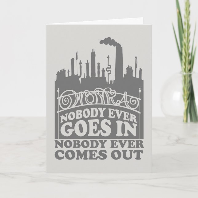 Willy Wonka Factory - Niemand geht je hinein Karte (Vorderseite)