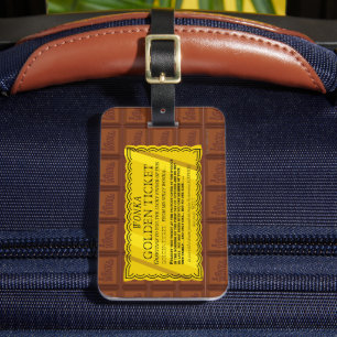 Willy Wonka Golden Ticket Gepäckanhänger