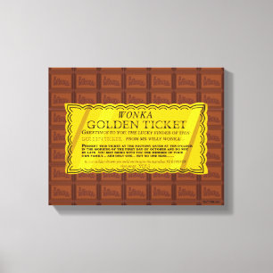 Willy Wonka Golden Ticket Leinwanddruck