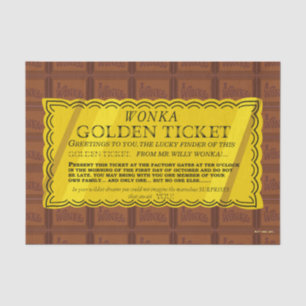 Willy Wonka Golden Ticket Seidenpapier