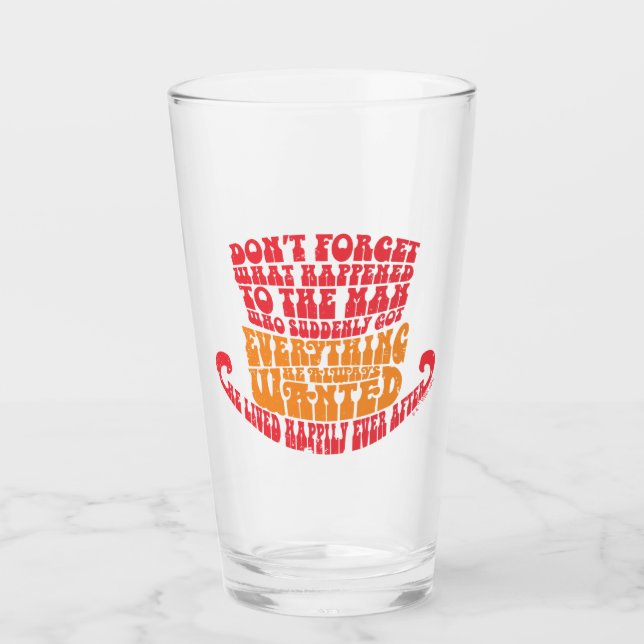 Willy Wonka Hat Typografie Glas (Vorderseite)