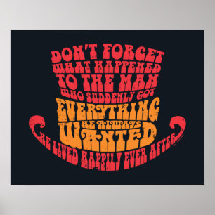 Willy Wonka Hat Typografie Poster