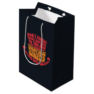 Willy Wonka Hat Typography Mittlere Geschenktüte