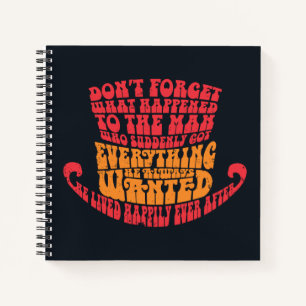 Willy Wonka Hat Typography Notizbuch